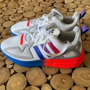 Adidas Red, White and Blue Running Shoes